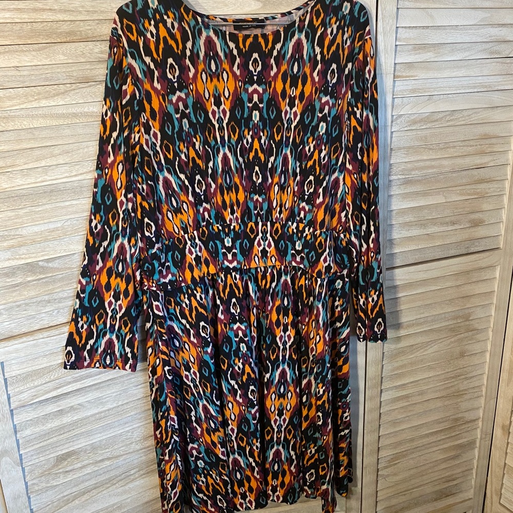 Renee C Bright Knee Length Plus Dress